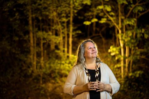 Photo of Braiding Sweetgrass author Robin Wall Kimmerer