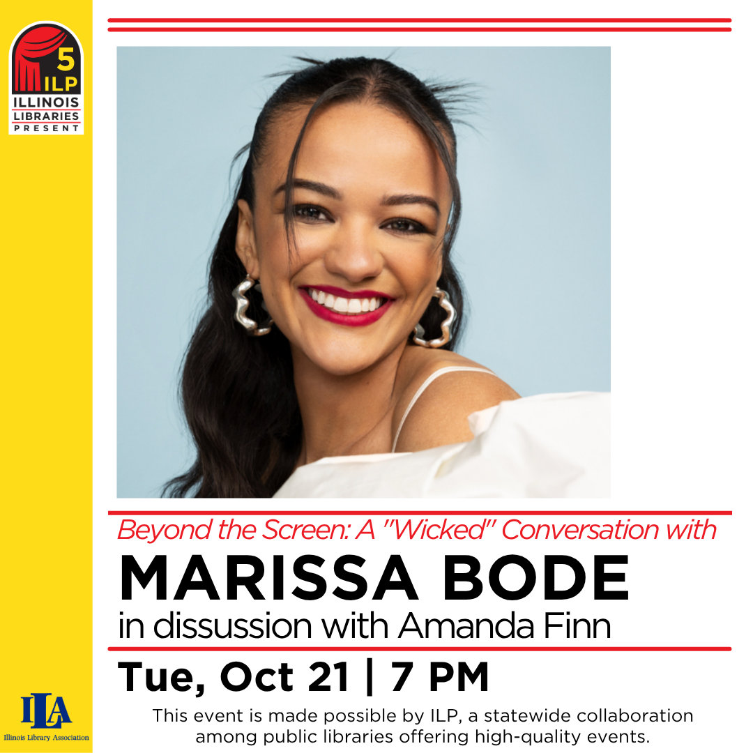 Marissa Bode smiles at the camera wearing a white off the shoulder dress and large hoop earrings